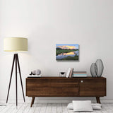 Clouds And Sunset Reflected In Stream, Hellroaring Plateau, Montana-Canvas Art-24X18