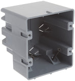 Southwire MSB2G Two Gang Device Box with Depth Adjustable; Heavy Duty 42lb; Gray