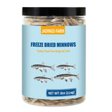 JADINGSFARM Minnows 8 oz Freeze Dried Minnows, 100% Natural Cat Treat, Dog Treat Freeze Dried Minnows for Cats Freeze Dried Minn