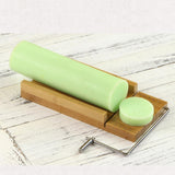 Worldcare Wood Stainless Steel Soap Cutter Soap Making Cutting Tool with Wire Slicer Also for Cake Candle Food Chocolate Loaf Cu