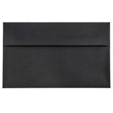 JAM PAPER A9 Premium Invitation Envelopes - 5 3/4 x 8 3/4 - Black Linen - Bulk 500/Box