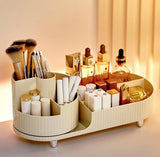 JOLYMIT 360 Degree Rotatable Make Up Organizer Skincare Storage Organizers, Pencil Pen Organizers for Desk Desktop Storage Stati