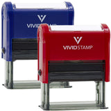 Approved/Denied by Date Self Inking Rubber Stamp 2 Pack (Blue Ink/Red Ink) Medium