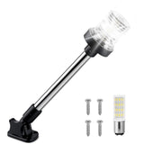 Obcursco Boat Stern Lights, IP67 Waterproof Fold-Down White LED Anchor Light for Marine, Pontoon, Fishing, Bass, and Jon Boats(1