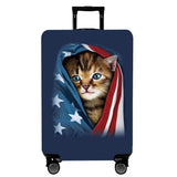 WUJIAONIAO Travel Luggage Cover Baggage Suitcase Cover Protector Skins 18-32 Inch (Cat A, XL (for 29-32 inch luggage))