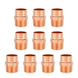 (Pack of 10) EFIELD 3/4-Inch Copper Male Adapter C x MNPT, LF Copper Plumbing Fittings with Sweat Solder X MNPT Connection