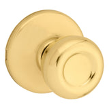 Kwikset Tylo Interior Passage Door Knob, Handle For Closet and Hallway Doors, NonLocking Doorknob in Polished Brass