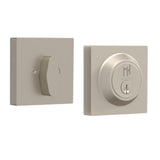 Mega Handles Schein Deadbolt Lock - Heavy Duty Square Locking Deadbolt for Left Or Right-Handed Doors, Brushed Nickel Deadbolt f