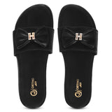 Ortho Joy Doctor Footwear For Women|| Fancy Slippers For Women || Orthopedic Women'S Fancy Slipper,Black,6,B0D5R94L85