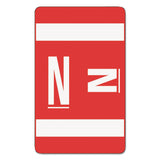 Smead 67184 AlphaZ ColorCoded Second Letter Labels Letter N Red 100/Pack