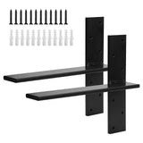 Cskunxia 2 Pack Free Hanging Shelf Bracket, Heavy Duty T Shelf Bracket with Screws, Floating Shelf Brackets, Granite Countertop