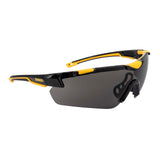 DEWALT DPG110 Chisel Unisex Trim-Fit Half Frame Protective Eyewear, Black Frame Smoke Lens