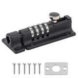 HOJLKLD Combination Locking Bolt, 4 Digit Combination Door Security Slide Latch Lock Heavy Duty Zinc Alloy Slide Bolt Lock for S