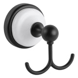 Design House 559252 Savannah Towel and Robe Hook, Matte Black and White