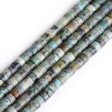 LIFAVOVY 155pcs 3x2mm Genuine African Turquoise Heishi Disc Rondelle Spacer Stone Semi Precious Gemstone Loose Beads for Jewelry