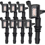 Bravex 8 Pack Straight Boot Ignition Coils 15% More Energy F-150 for Ford Lincoln Mercury V8 V10 4.6l 5.4l 6.8l Compatible with