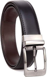 Veteran MenS Vegan Leather Reversible Belt With Turning Buckle For Mens Casual And Formal Belt For Men Color Black/Brown(Men
