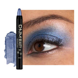 evpct Blue Shimmer Cream Eye Shadow Sticks Brightener Pencils for Women, Shimmery Blue Silky Eyeshadow Applicator Stick Pen Wate