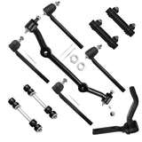 SOSOPART 10pc Set 2WD Front Suspension Kit Idler Arm Inner Outer Tie Rod End Adjusting Sleeve Sway Bar End Link Center Link Tie