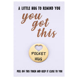 MIXJOY You Got This Pocket Hug Token & Message Card for Friends Family, Think of You Missing You Gift, Positivity Cheer Up Gift