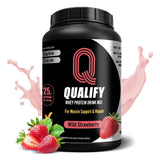 Strawberry Whey Protein Powder. Post Workout Recovery Drink, Gluten & Sugar Free, Highly Kosher, 25g Protein. Essential Amino Ac