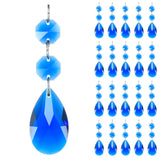 GOLDENHAITAI 20pcs Teardrop Chandelier Lighting Lamp Crystals Pendant Accessories Almond Prism Pendant Connected Glass Octagon B