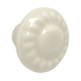 BRIXWELL Mushroom Cabinet Knob, Ceramic Material, Almond Finish, 1-3/8 Diameter with 1-3/16 Projection and 5/8 Base, Transitiona