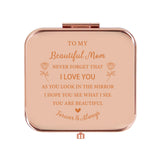 GLINTZ Mom Gifts from Daughter Son, Personalized Compact Mirror, Sentimental Mothers Day Birthday Gifts for Mom Mother