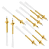 DIYEAH 10pcs Golden Alloy Oil Lamp Wicks, Replaceable Fiberglass Candle Wicks for Diy Glass Candle Making Durable and Eco-Friend
