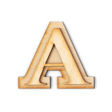 1 Pack Official Greek Wooden Letters for Crafts, Alpha - 2 Classic Font Double Layer Wooden Greek Letters - Precision Cut Natura