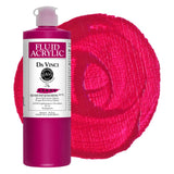 DA VINCI PAINTS Professional Artist Fluid Acrylic Paint, Red Rose Deep, 16oz