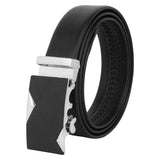 Zacharias MenS Faux Leather Belt Autolock Buckle At01 (Black;Free Size) Pack Of 1