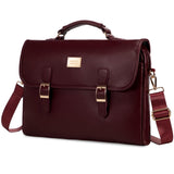 LOVEVOOK Laptop Bag for Women 15.6 Inch Waterproof Leather Computer Briefcase Large Laptop Carrying Case for Business Casual or
