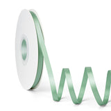 Laferri Sage Green Satin Ribbon,1/4 X 50 Yards,Double Faced Thin Fabric Ribbon Use for Gift Wrapping DIY Craft Floral Bouquets W