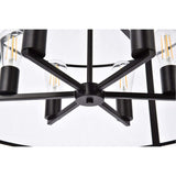 Elegant Lighting Living District Agnys 6 Lights Pendant In Black