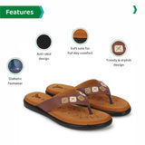 Ortho Joy Doctor Slipper For Women Fancy || Orthopedic Women'S Fashion Slipper || Comfortable Slippers,Dark Brown,4,B0C3VNG3PC