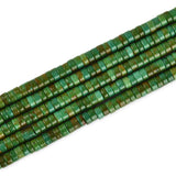 170pcs 4x2mm Green Turquoise Heishi Disc Rondelle Spacer Natural Stone Semi Precious Gemstone Loose Beads for Jewelry Making 15