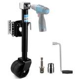 Kohree 2000 lbs Trailer Jack with Dual Wheel, 20-24V Cordless Drill Compatible, Heavy Duty Bolt on Trailer Tongue Jack for RV, B