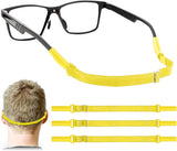 Adjustable Glasses Straps - 3 Pcs No Tail Adjustable Eyewear Retainer Glass Straps for Men, Women, Kids Eyelasses, Sunglasses,Ye