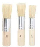 Evaluemart 3 pcs Stencil Brushes Set, Natural Bristle Brushes Perfect for Acrylic Painting, Oil Painting, Watercolor Painting, S