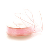 Ribbon Traditions 1.5 Wired Sheer Organza Ribbon Light Pink 50 Yards