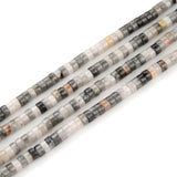 Adabele 14.5 Inch Natural Grey Ocean Jasper Healing Gemstone 4mm x 2mm Small Heishi Tube Rondelle Beads Gem Stone Spacer (150-16