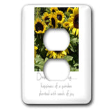 3dRose LLC lsp_23705_6 Sunflower Seeds of Joy, 2 Plug Outlet Cover