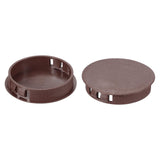 PATIKIL 50mm/2 Plastic Hole Plugs, 6Pcs Flush Type Round Hole Plugs Cover Snap in Locking Hole Tube for Table Kitchen Cabinet Fu