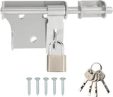 Alise 6 Inch Slide Bolt Gate Latch, Door Lock with Padlock Set, Heavy Duty Stainless Steel Barrel Bolts Safety Door Lock for Woo