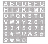 Mandala Soul 46 Pcs Le tencils, Reusable Alphabet Templates Interlocking Stencil Kit Rock, Chalkboard, Sign, DIY Art Projects (5