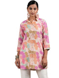 Libas Women'S Silk Blend Printed Straight Kurti (37214R_Pink