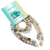 Risyfjew 100PCS 8mm Natural Amazonite Beads Gemstone Round Loose Beads for Jewelry Making Chakra Crystal Stone Beads for Bracele