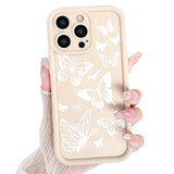 Lovmooful Compatible for iPhone 15 Pro Case Cute Colorful Butterfly Design for Girls Women Soft TPU More Shockproof Protective G