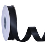 Ribest Black Double Faced Satin Ribbon, 5/8 Inch 25 Yard Continuous Ribbon for Crafts Gift Wrapping Hair Bows Wedding Party Deco